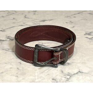Leonardo‎ Red Italian Leather Belt Western 75/90, 1" Wide
